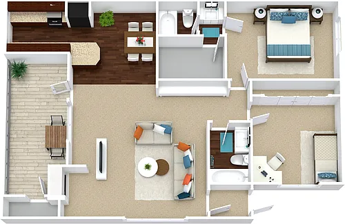 Floor plan Two Bedroom