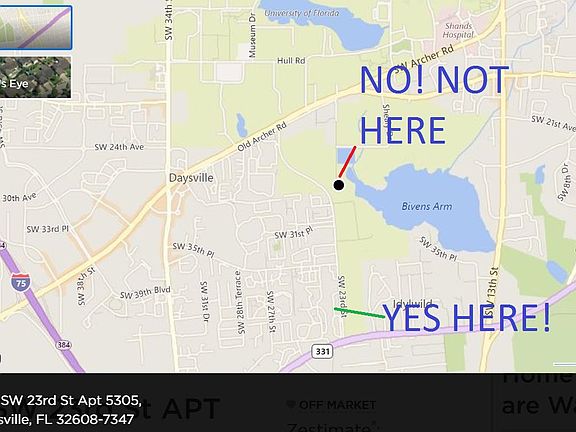 Zillow has map wrong