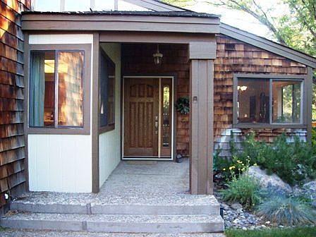 Front Entrance set back and on cul-de-sac, abutting green belt