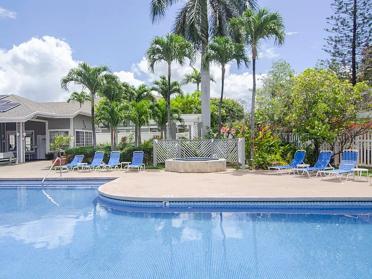 Clean pool and jacuzzi