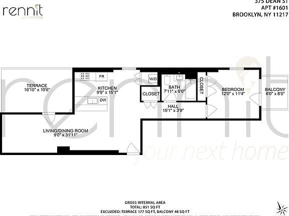 2nd image of 375 Dean St #1608