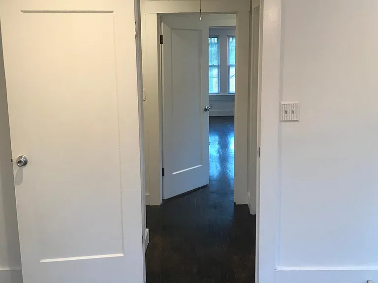 From bedroom to Hall with bathroom to master straight on and to the right to kitchen