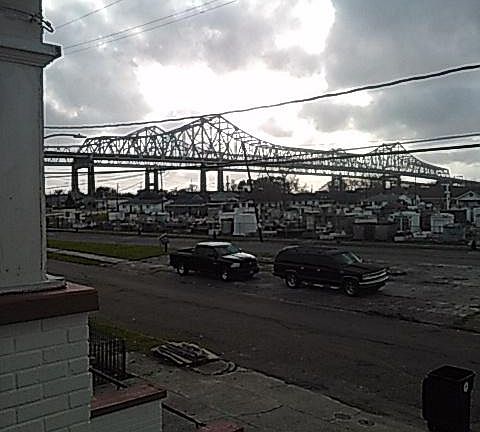 this is the view from your front porch the Crescent City Connection