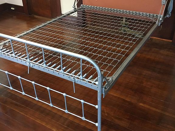 Murphy bed resting in the living room