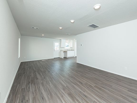 Family Room to Dining Area and Kitchen