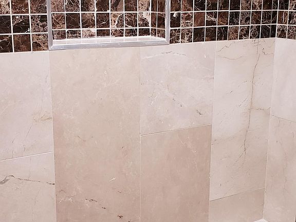 Granite Recess Box and Marble Bench