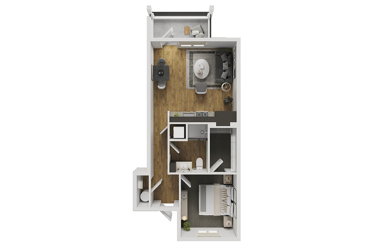 Floor plan 1X1 - A1