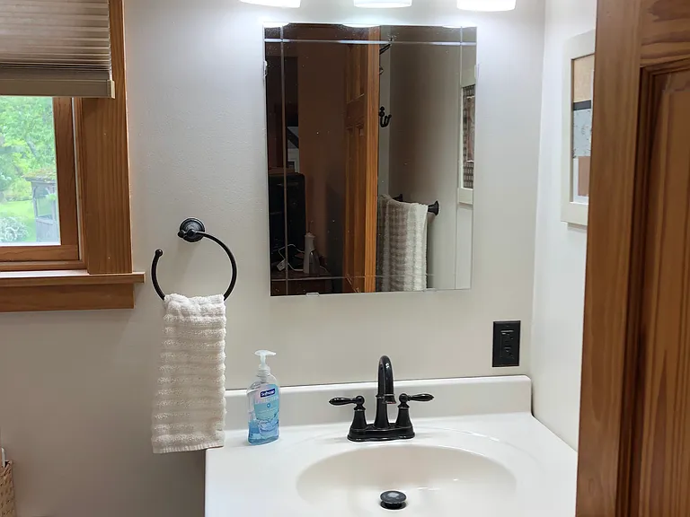 Bathroom, primary bedroom. Full size tub, Italian tile