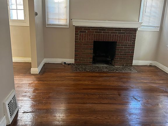 Living room with fireplace