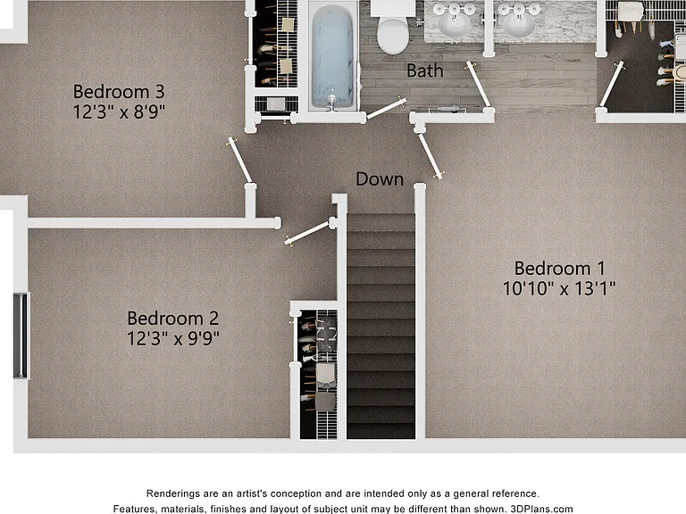 The Greenway 2D, Second Floor, Unfurnished with Dimensions The Greenway 2D, Second Floor, Unfurnished with Dimensions
