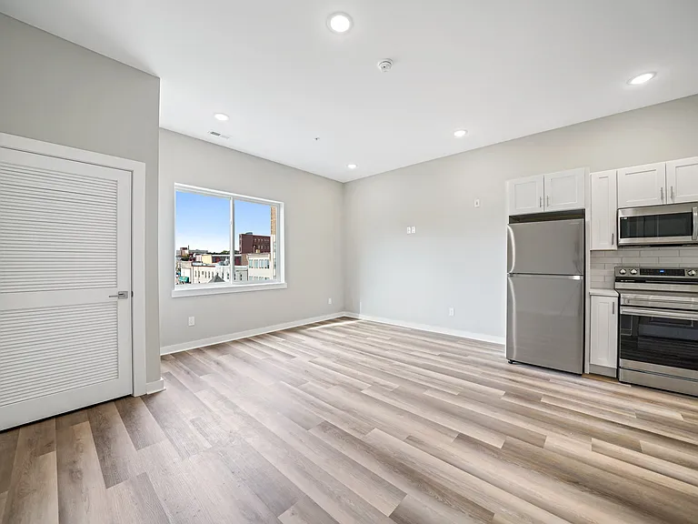 Studio Floor Plan Living Area with Kitchen