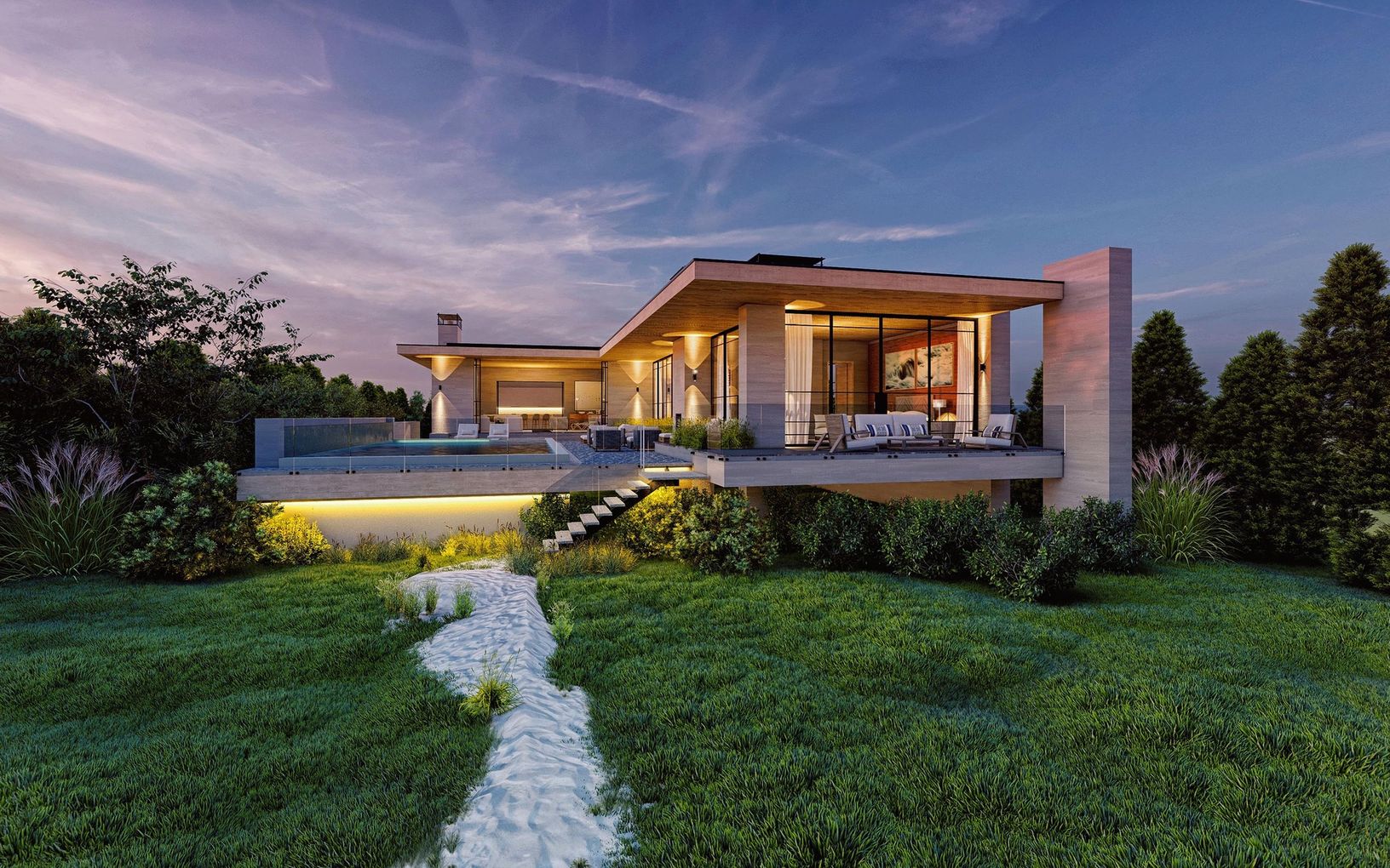 Rear Rendering of Potential Home