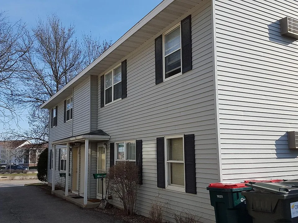 View from driveway/garages