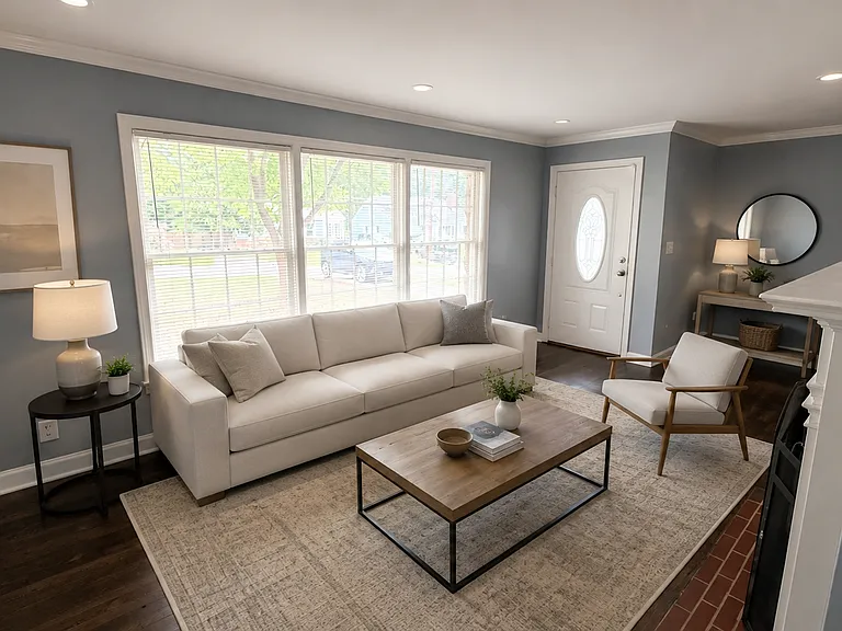 AI-generated virtual staging for illustration only. Furniture and decor are not included.