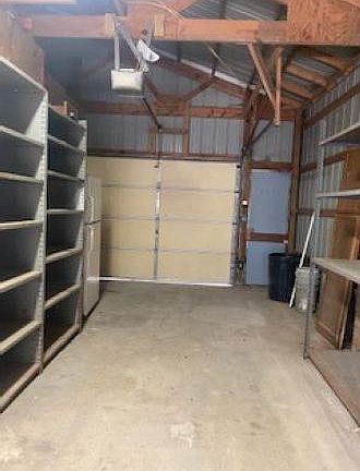 Inside of the garage for all your storage needs.