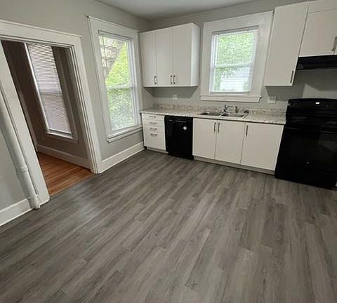 Kitchen with living area to the left