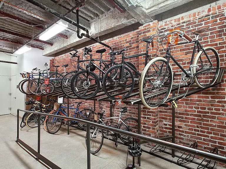 Building contains lobby-level bike storage