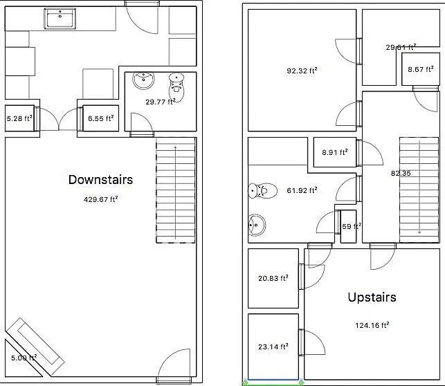 Condo Layout upstairs and down