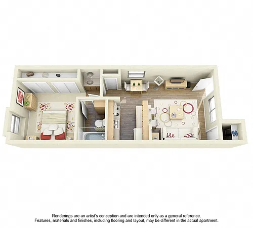 Floor plan 1B Jr