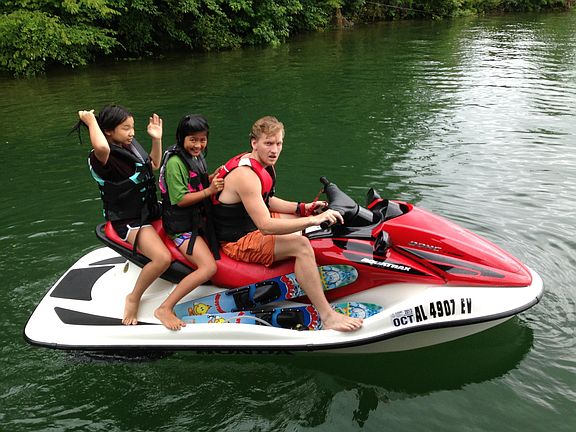 We are just off main channel on a protected cove - great for