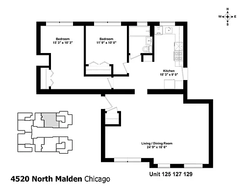 Floor plan 125 127 129