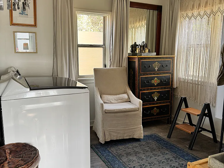 Bedroom converted to laundry room