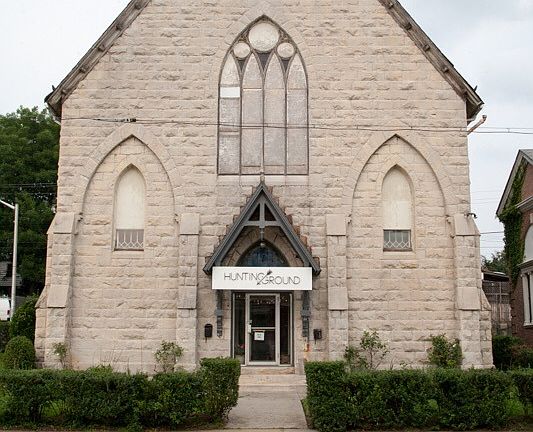 View, immediately across the street