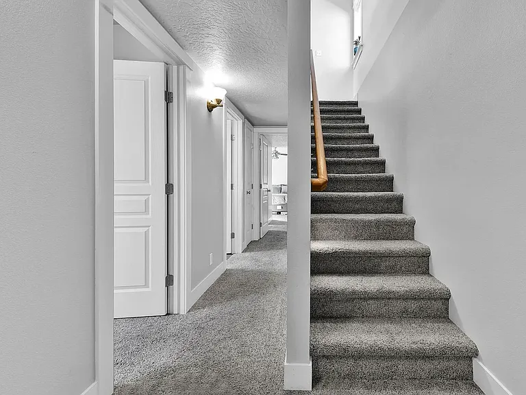 All the bedroom are downstairs where it's quiet and cool.
