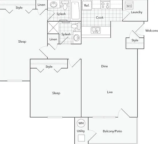 Floorplan 2B Floorplan 2B