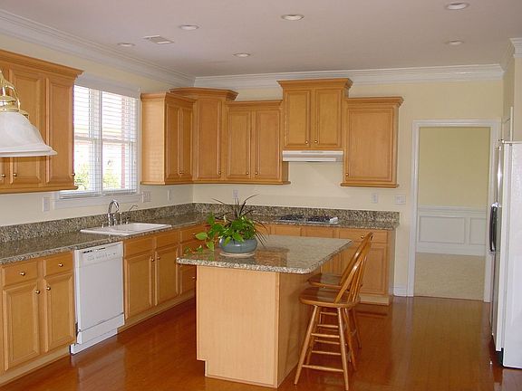 Kitchen with New Granite Counters and Island