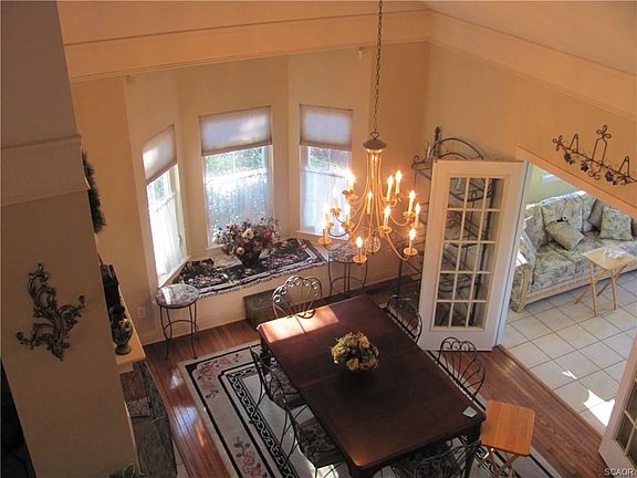 Loft view of dining room