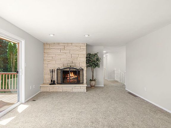 Living room w/deck to left