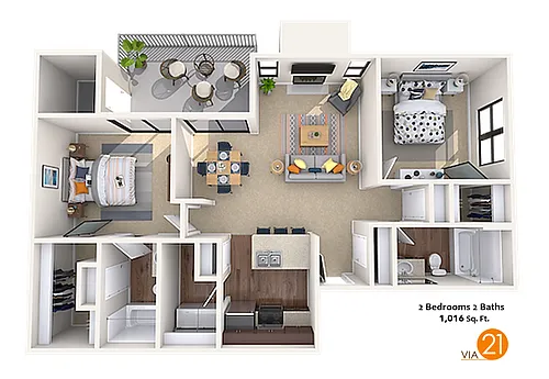 Floor plan 2 bedroom 2 bath