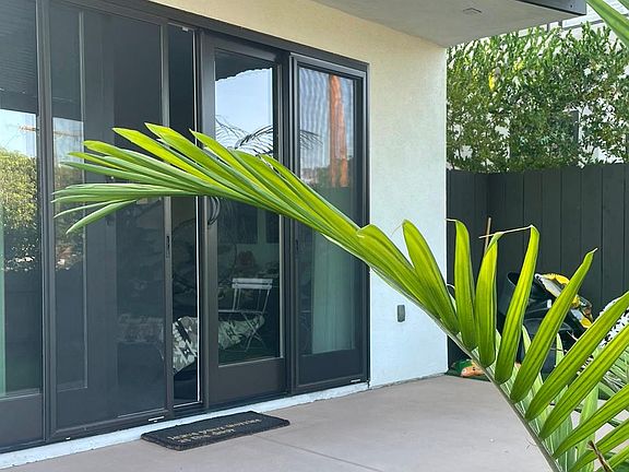 Front patio living room entrance