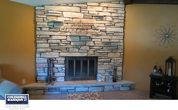 Gorgeous woodburning fireplace