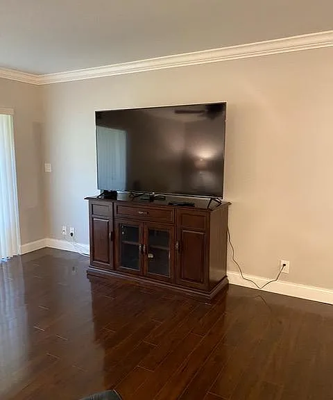 Living room with Large smart TV