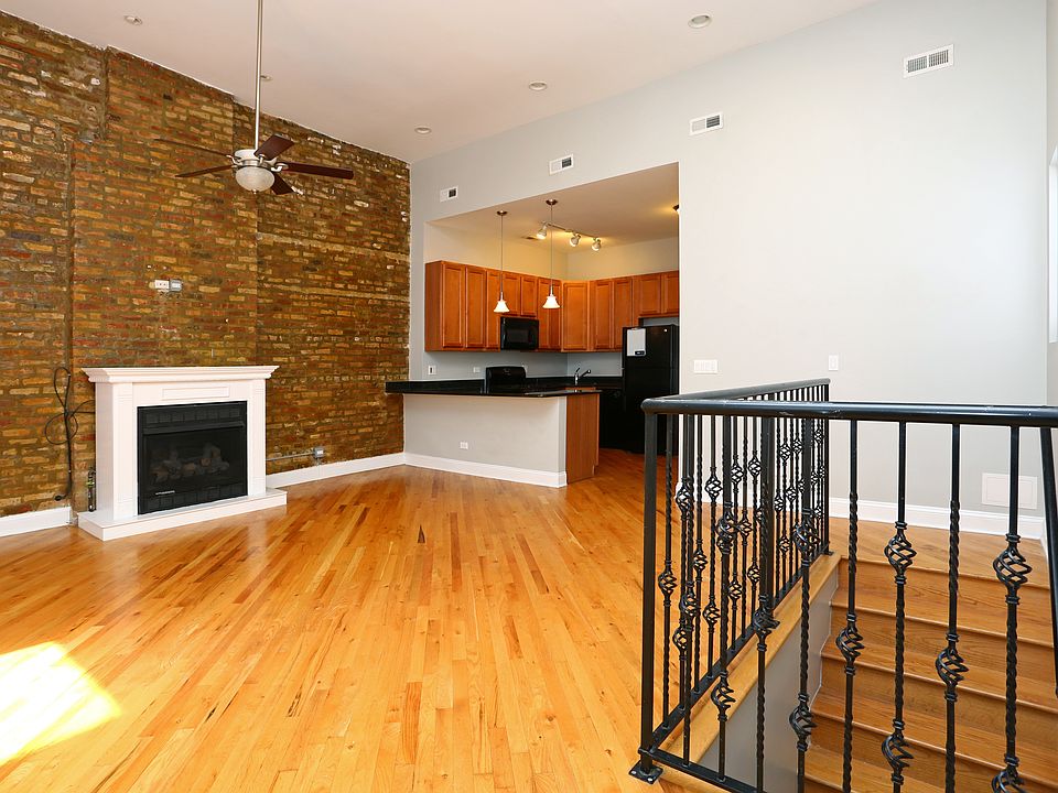 Living room with vaulted ceilings