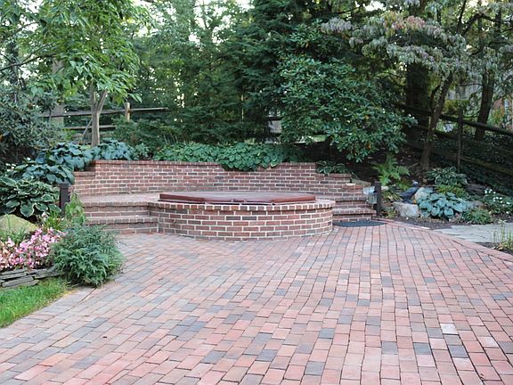 Brick Patio & Hot Tub