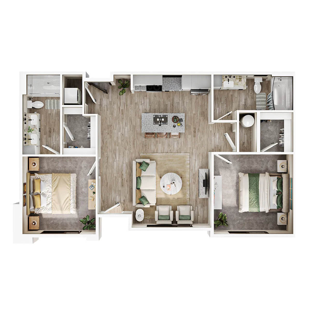 Floor plan 2 Bed/2 Bath