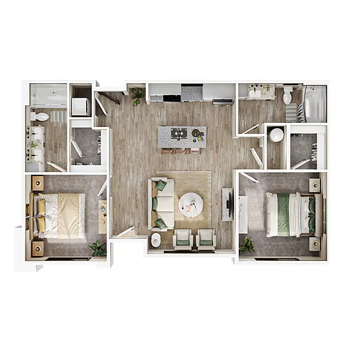 Floor plan 2 Bed/2 Bath