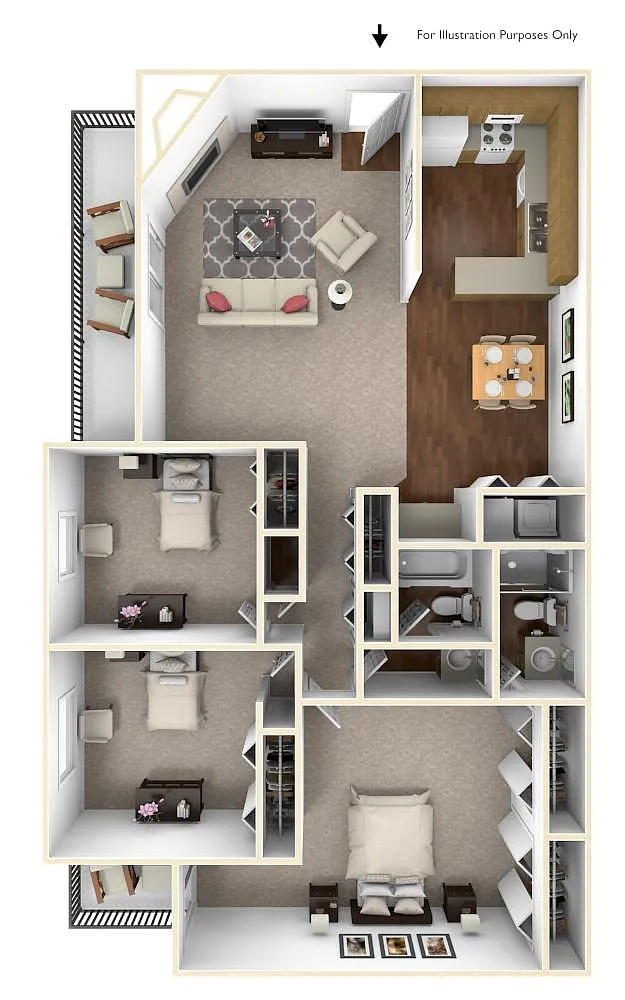 Floor plan 3 x 2 Bedroom