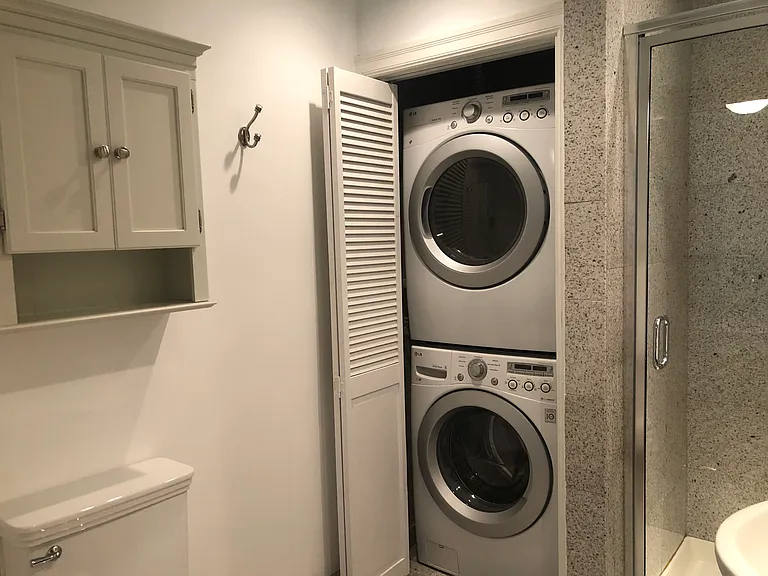 Full size in-unit washer and dryer