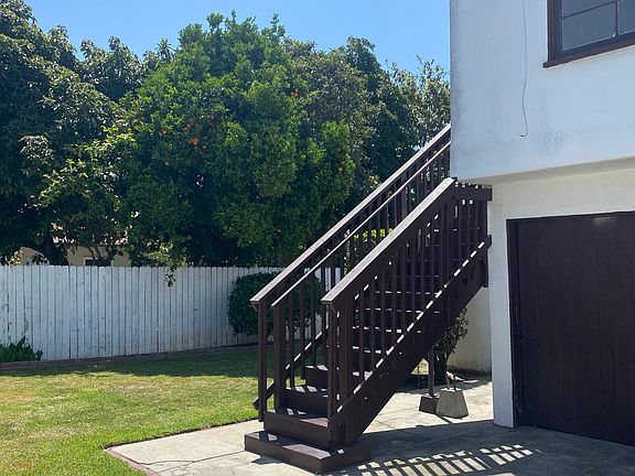 Walking up to apartment