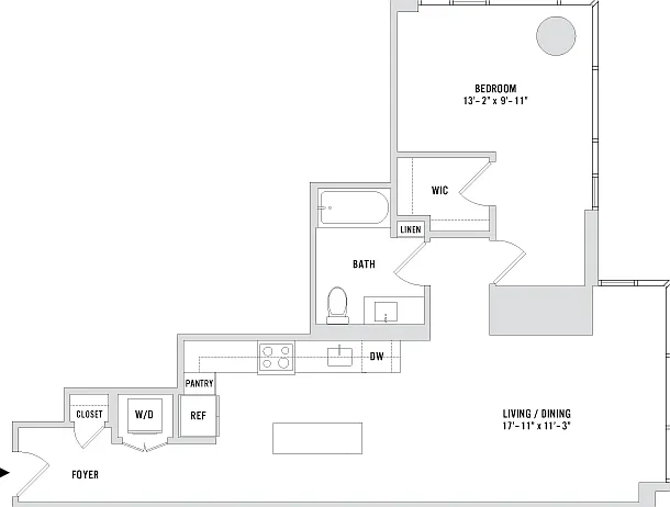 One Bedroom A23 - 873 Sq. Ft. - Residences 402-3902 One Bedroom A23 - 873 Sq. Ft. - Residences 402-3902