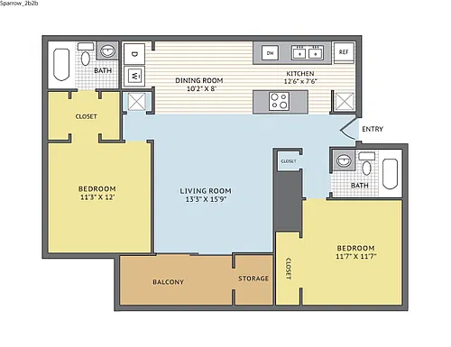 Floor plan Sparrow Renovated