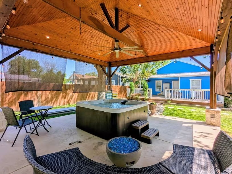 Hot Tub and a firepit