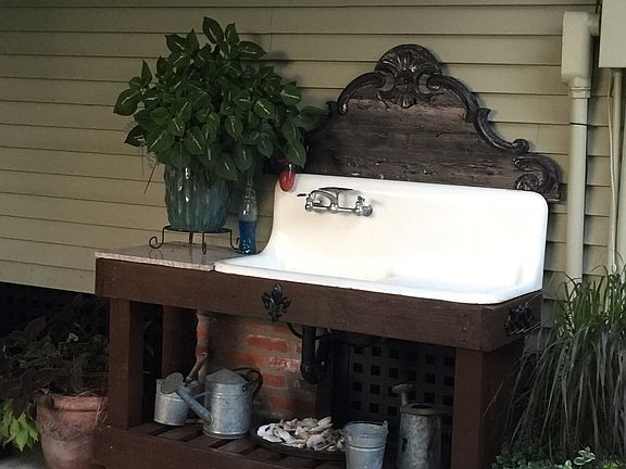 Beautiful outdoor sink!
