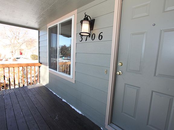 Deck at entry to home