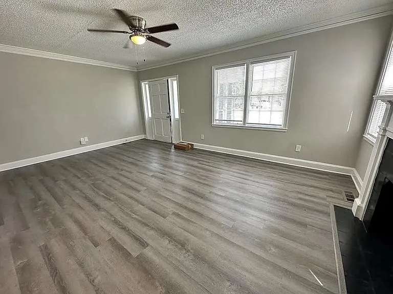 Front door into living room