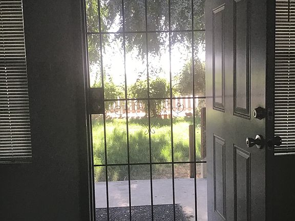 Security front door with new metal door.